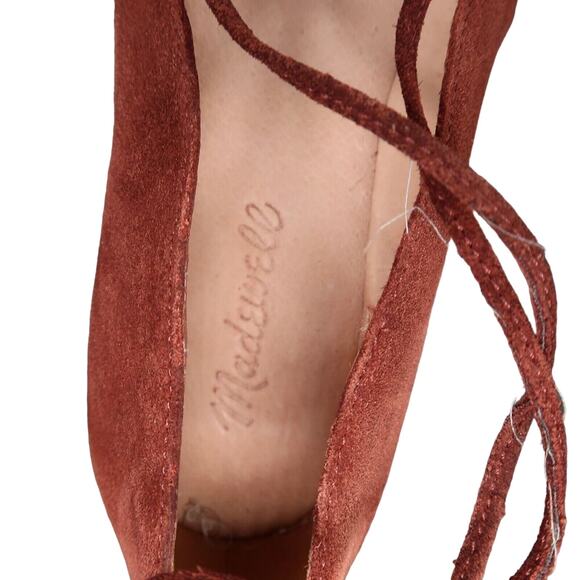 Madewell Shoes Womens 8.5 Flats Inga Leather Ballet Ankle Wrap Fashion Classic - Picture 7 of 13